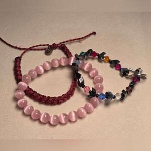 Pink Three Bracelets Bundle